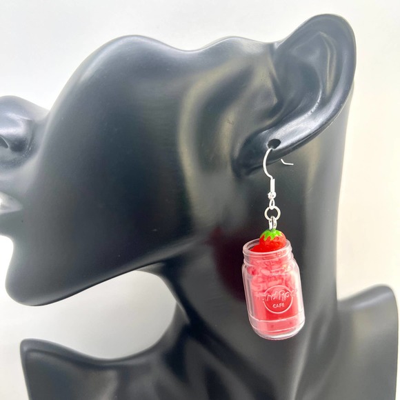 Hard Rock Cafe Earrings - Strawberry Lemonade - Foodie Mini Brands Earrings - Picture 8 of 9